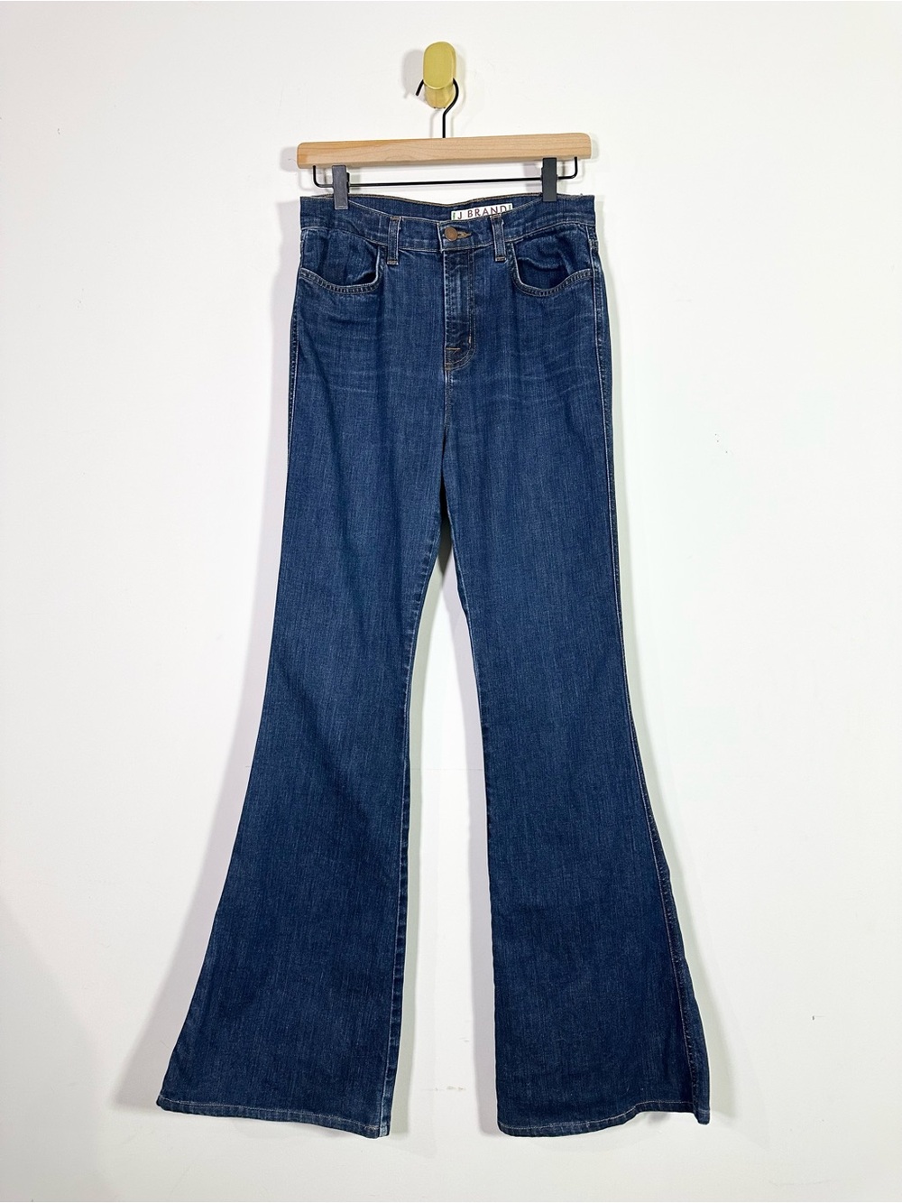 J Brand Wide Bell Bottom High Rise Blue Denim Jeans